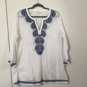 Hydra 3/4 sleeve white tunic